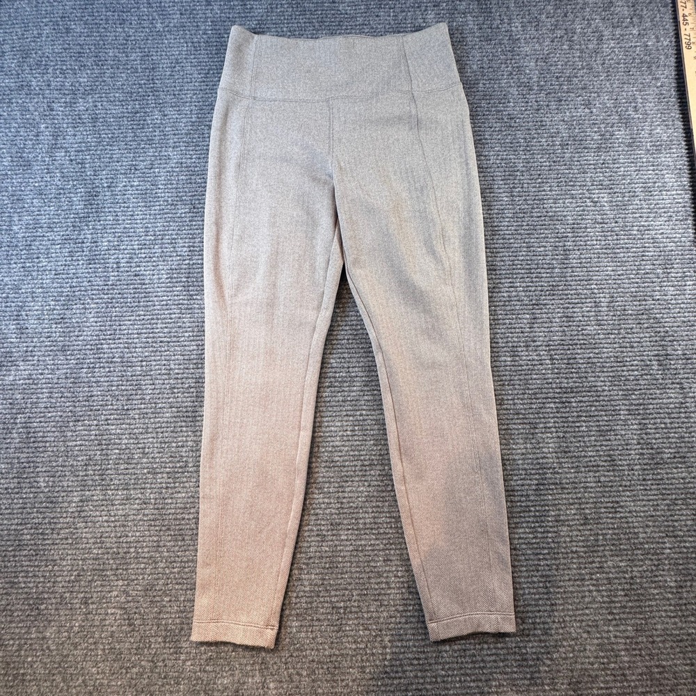 Athleta Delancey Herringbone Tight Grey Chevron High Rise Leggings Womens Size M